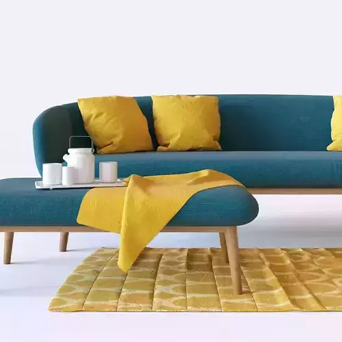 Sofa and armchair 3D model