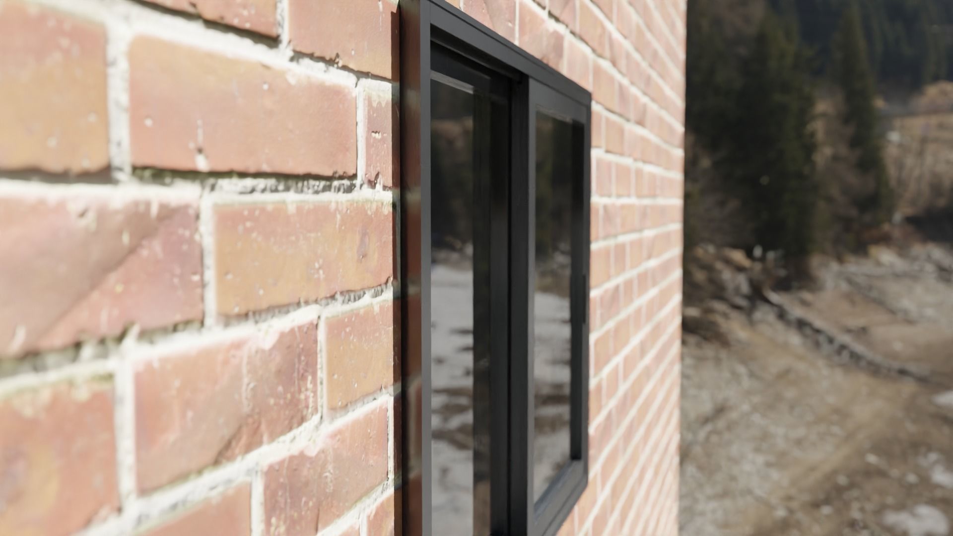 bock wall Free 3D model_2