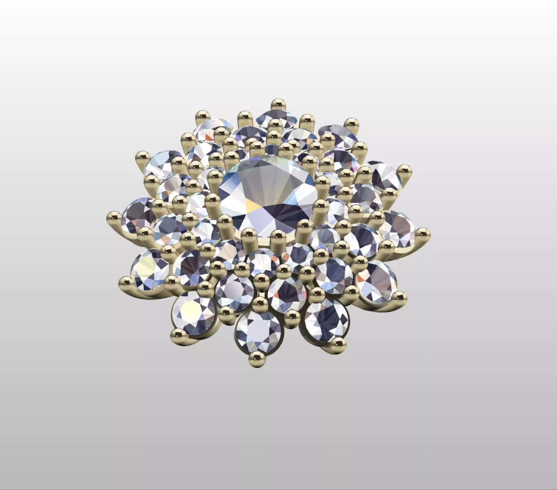 Flower Earring  3D print model_0