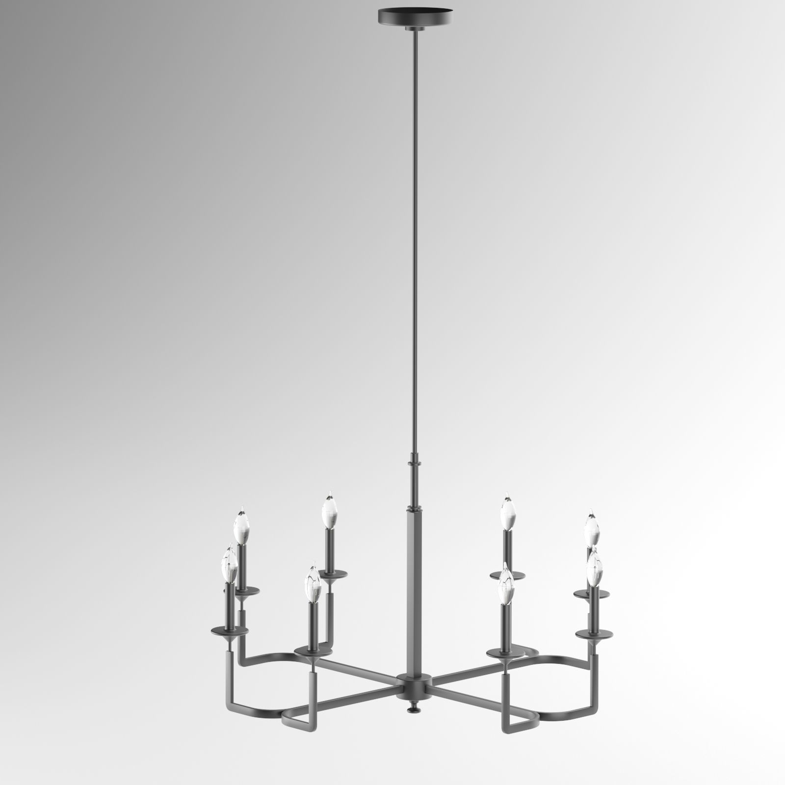 Hamrick Iron Chandelier 3D model_1