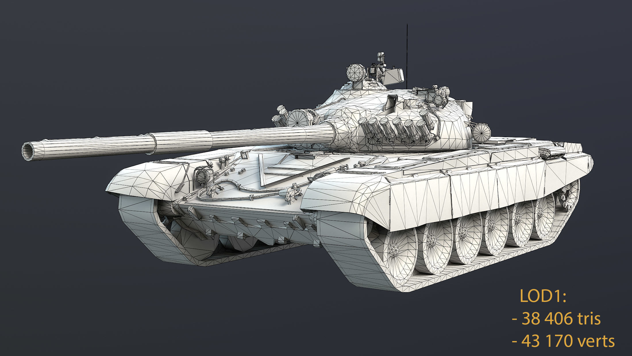 Tank Vr Model 3D model T-72A Tank VR / AR / low-poly | CGTrader