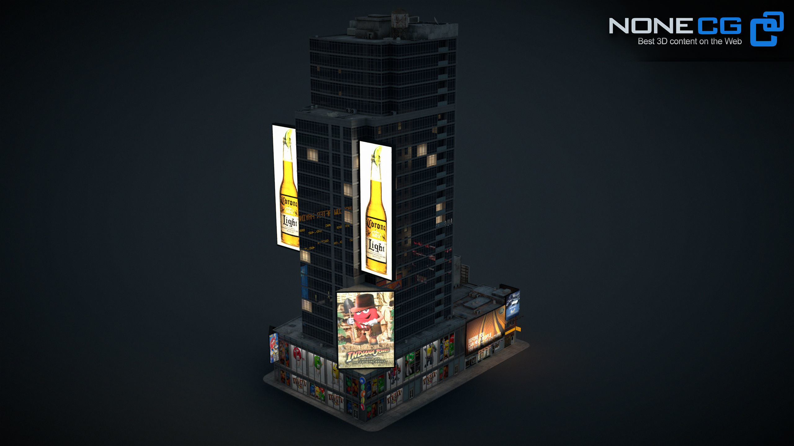 NYC Building M Ms Low-poly 3D model_11
