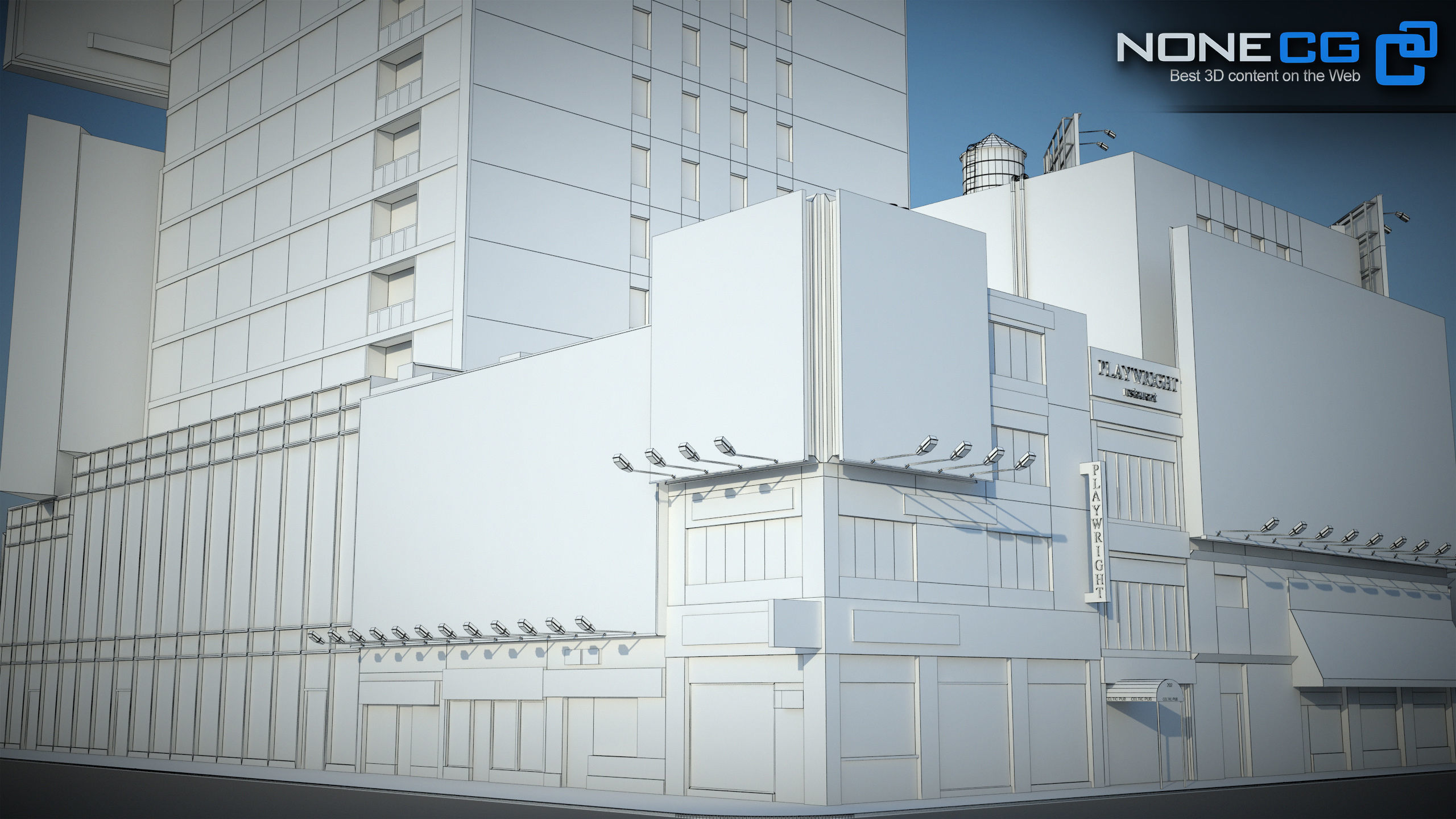 NYC Building M Ms Low-poly 3D model_7