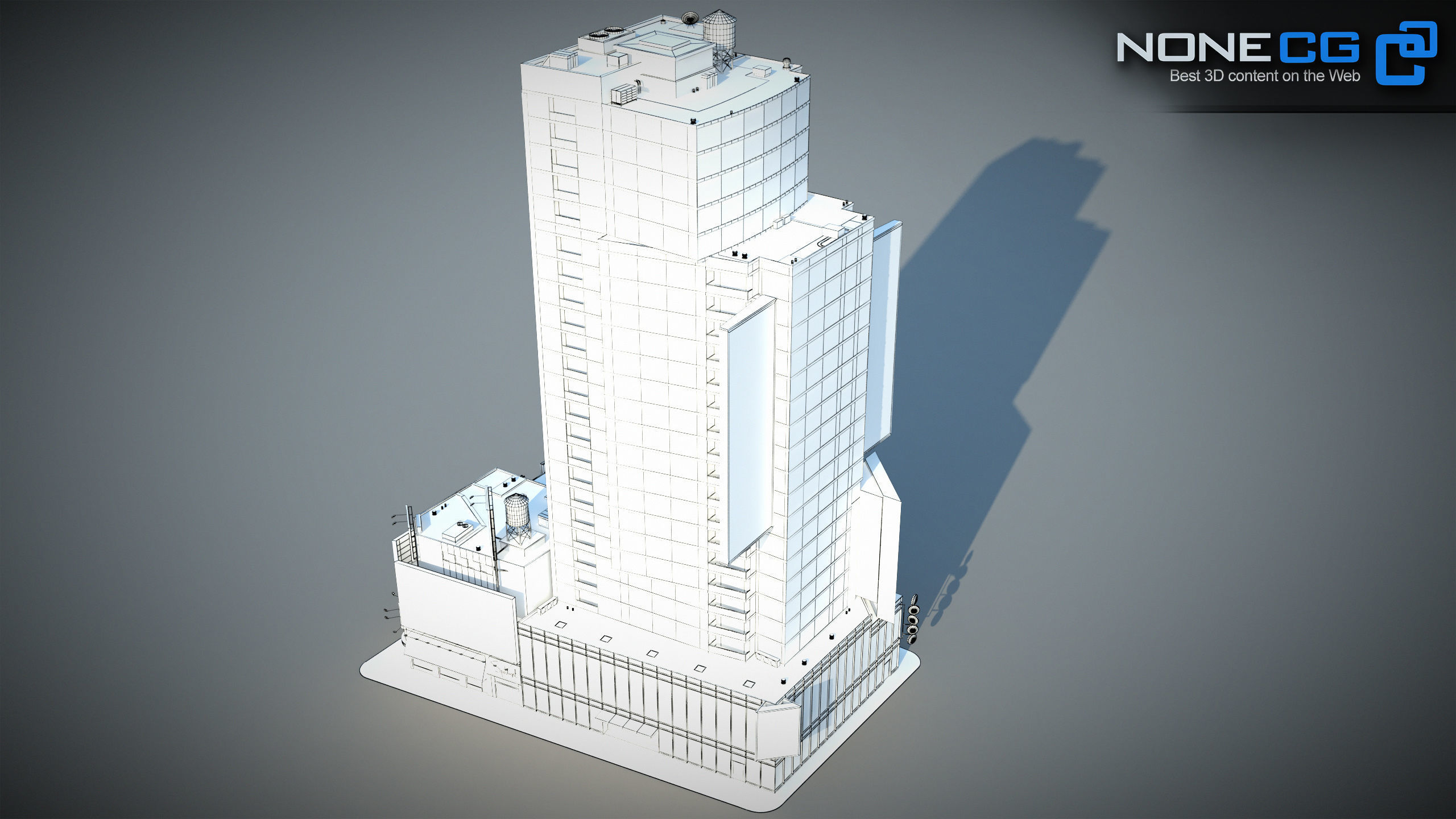 NYC Building M Ms Low-poly 3D model_13