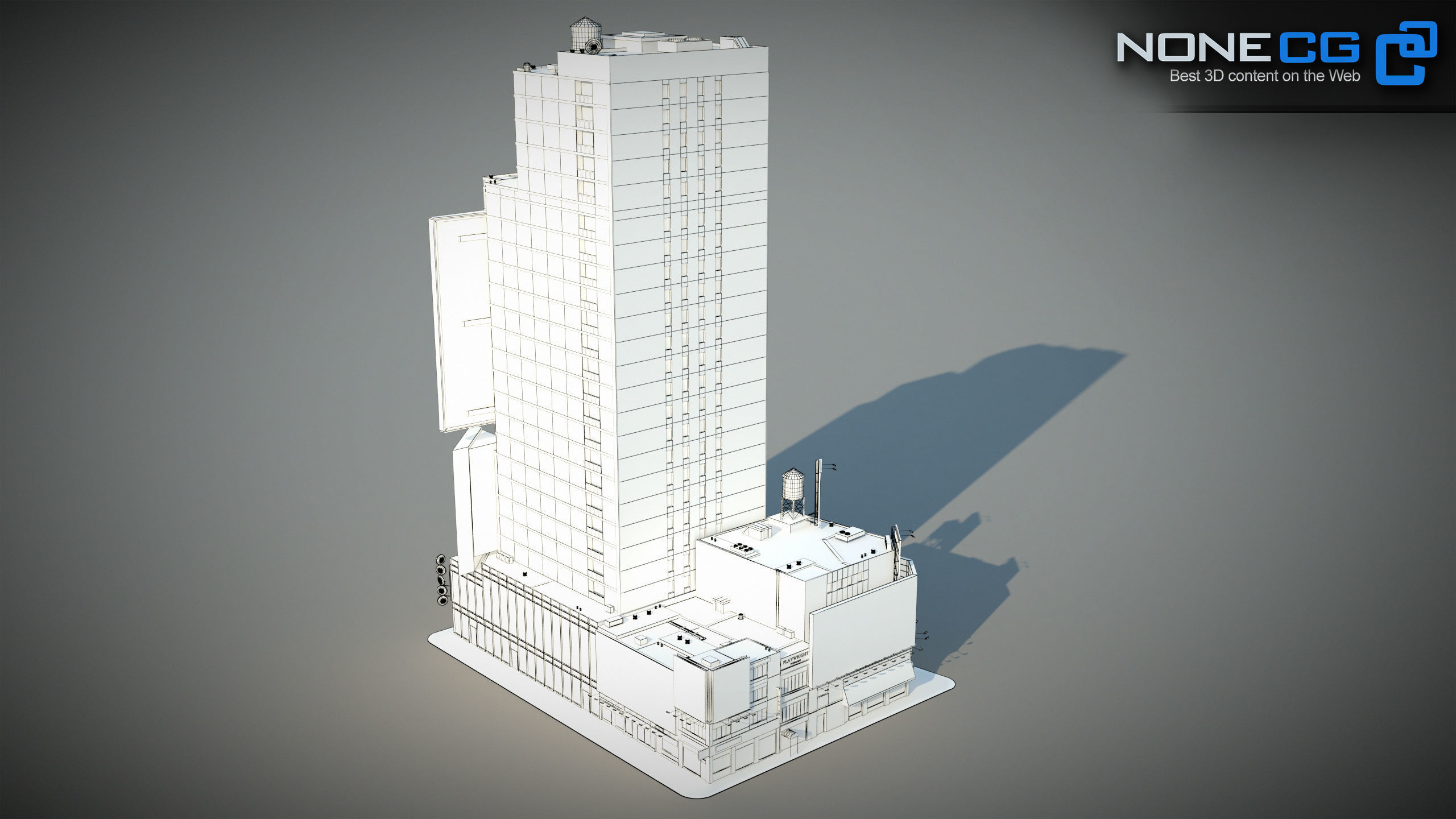NYC Building M Ms Low-poly 3D model_17