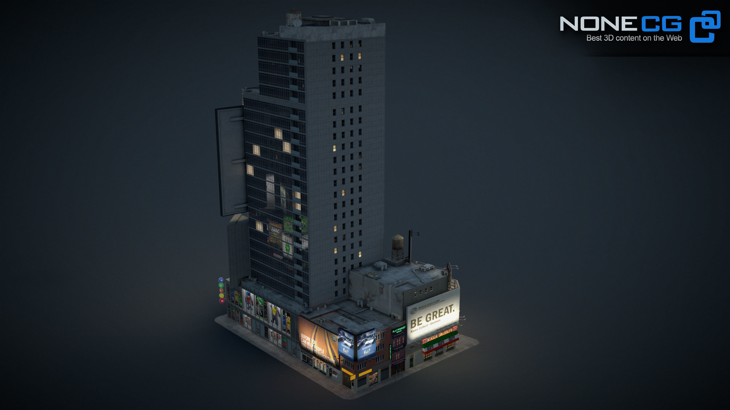 NYC Building M Ms Low-poly 3D model_16