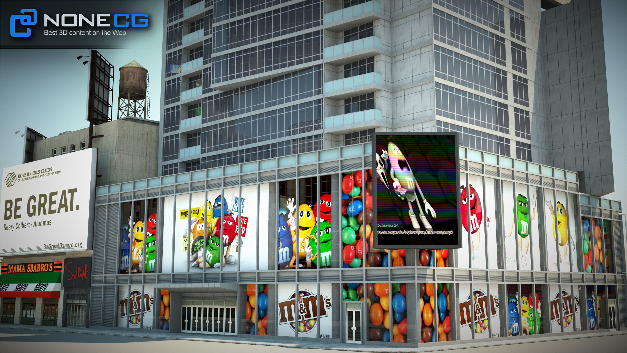 NYC Building M Ms Low-poly 3D model_3