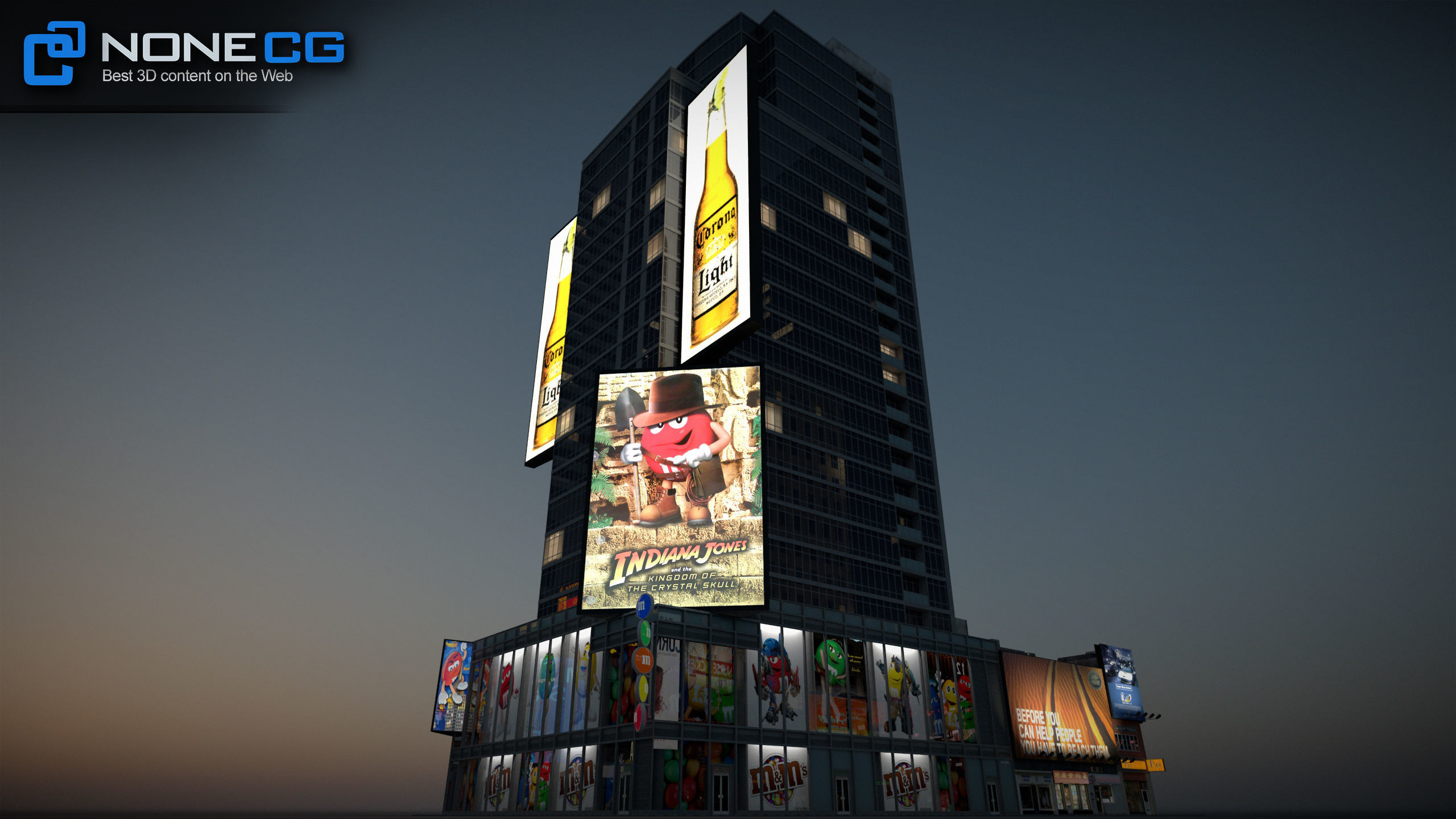 NYC Building M Ms Low-poly 3D model_26