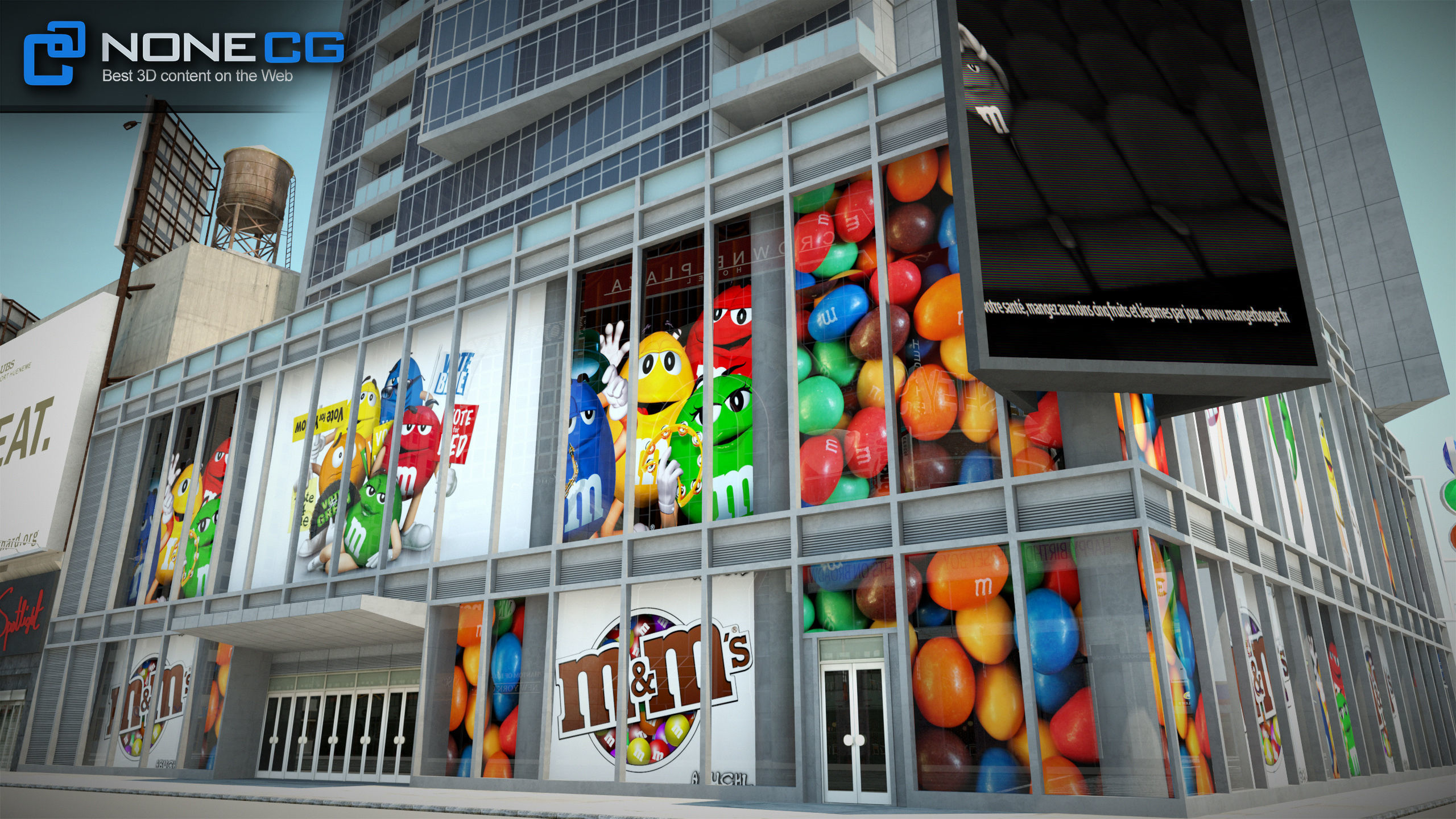 NYC Building M Ms Low-poly 3D model_21