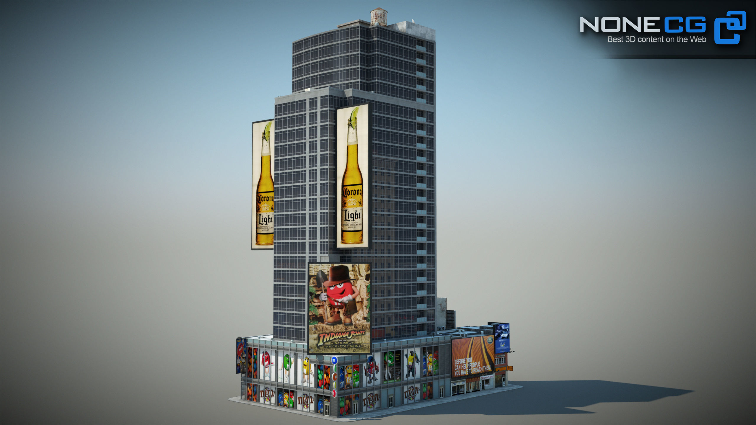 NYC Building M Ms Low-poly 3D model_10