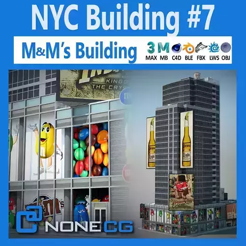 NYC Building M Ms Low-poly 3D model