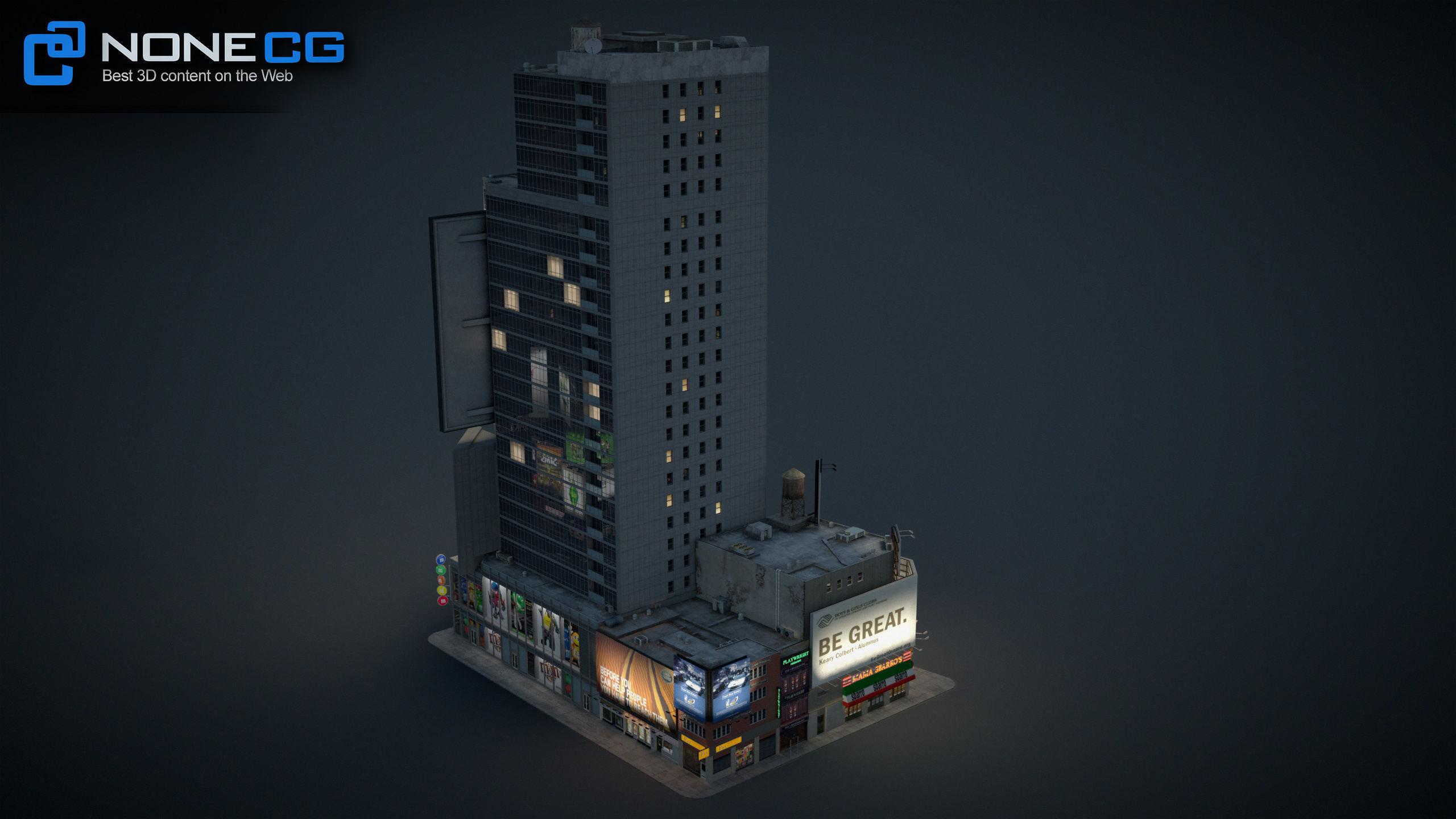 NYC Building M Ms Low-poly 3D model_30