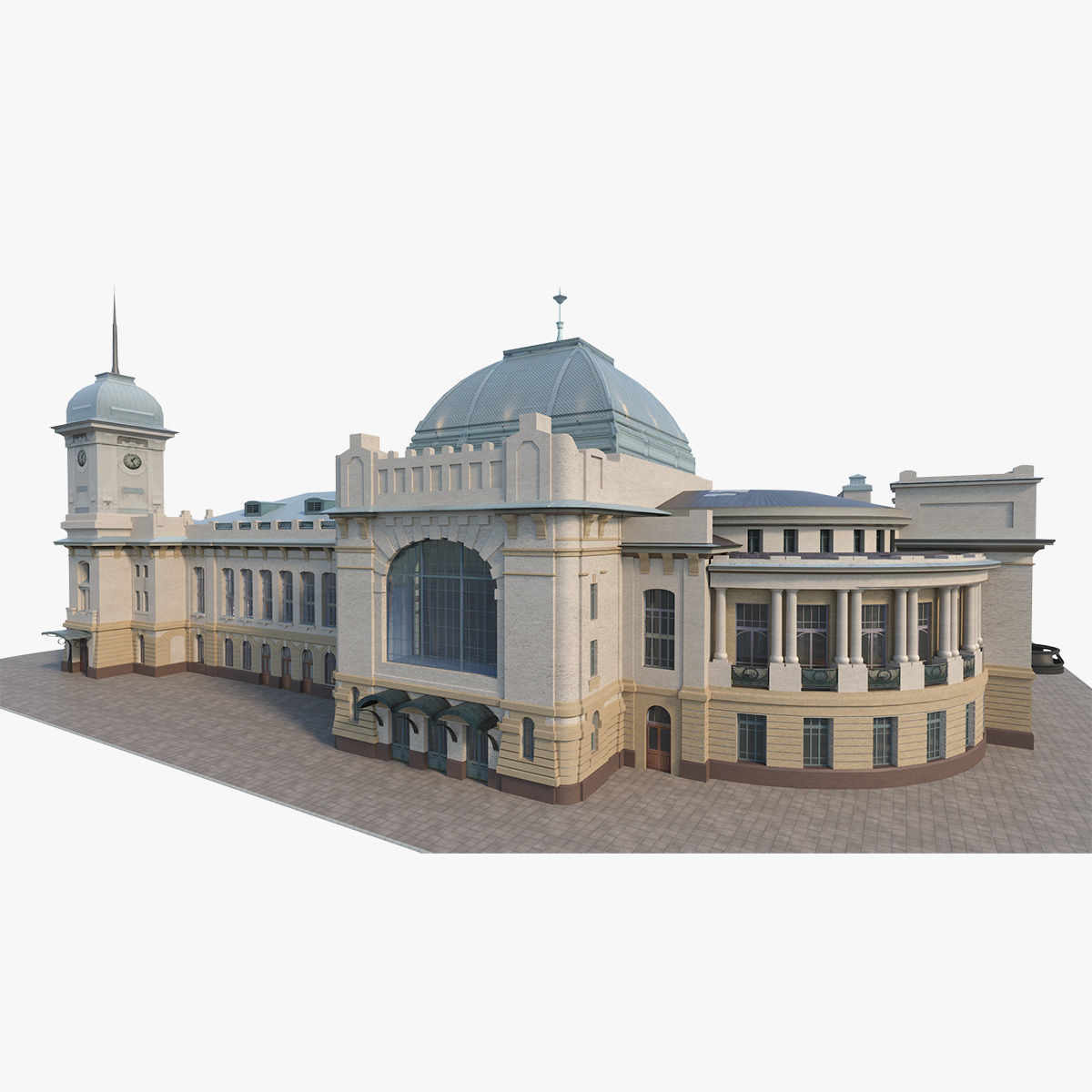 Vitebsk railway station in Sankt Peterburg 3D model_13
