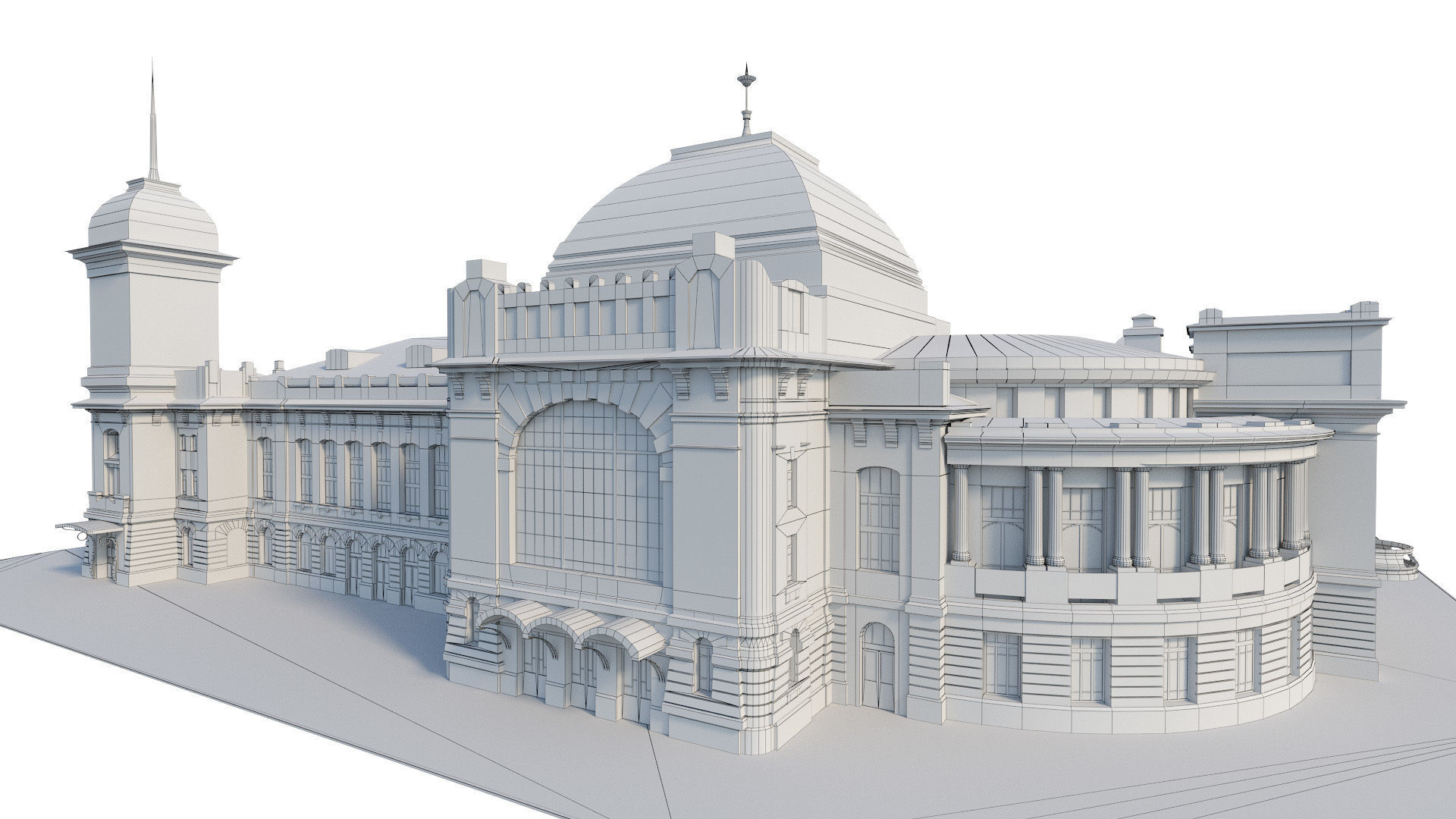 Vitebsk railway station in Sankt Peterburg 3D model_19