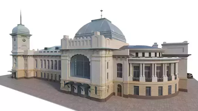 Vitebsk railway station in Sankt Peterburg 3D model
