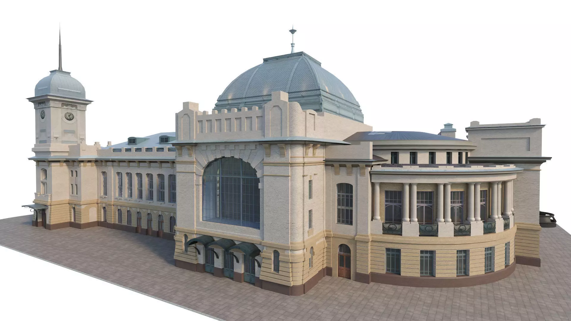 Vitebsk railway station in Sankt Peterburg 3D model_0