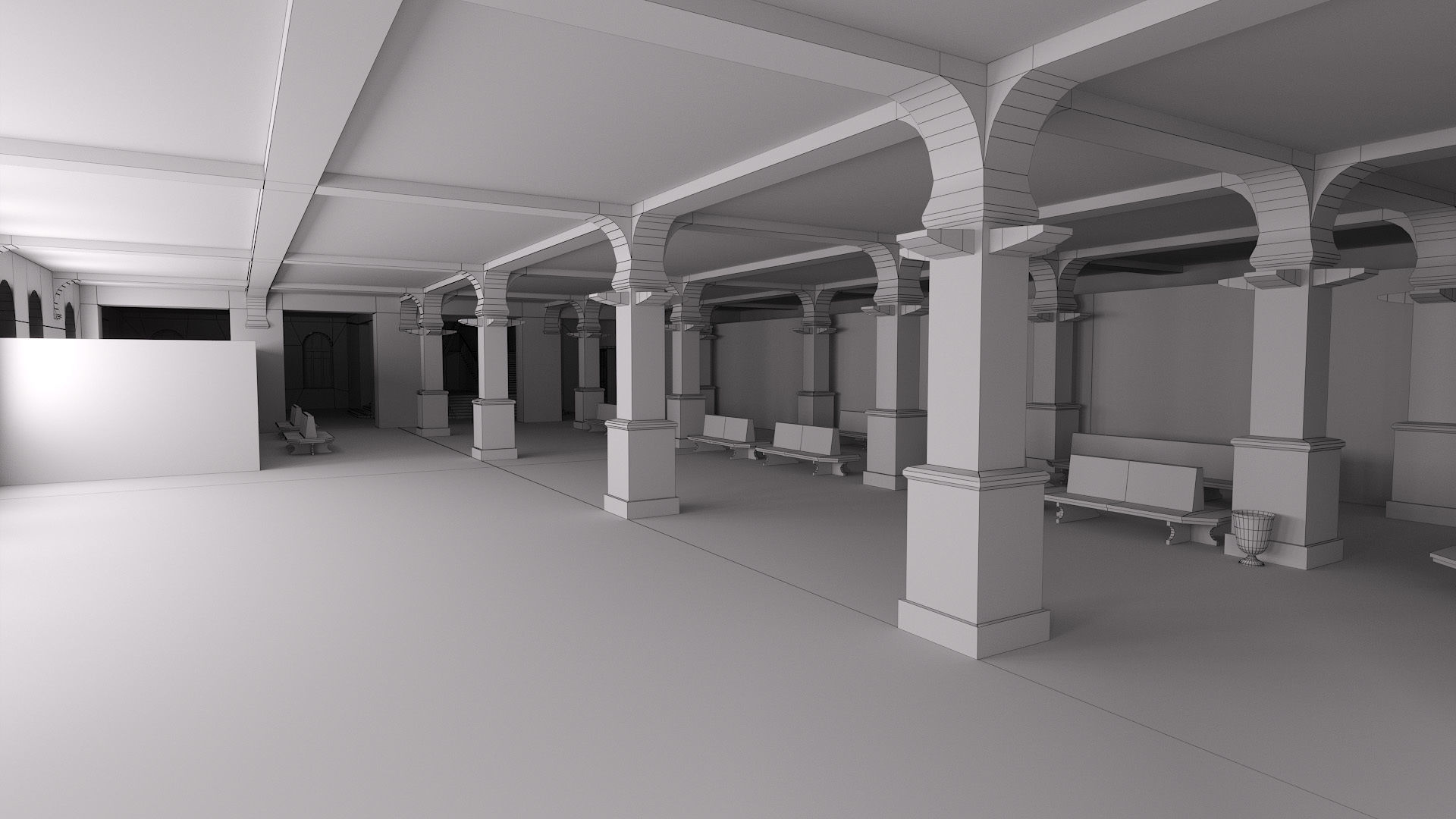 Vitebsk railway station in Sankt Peterburg 3D model_22