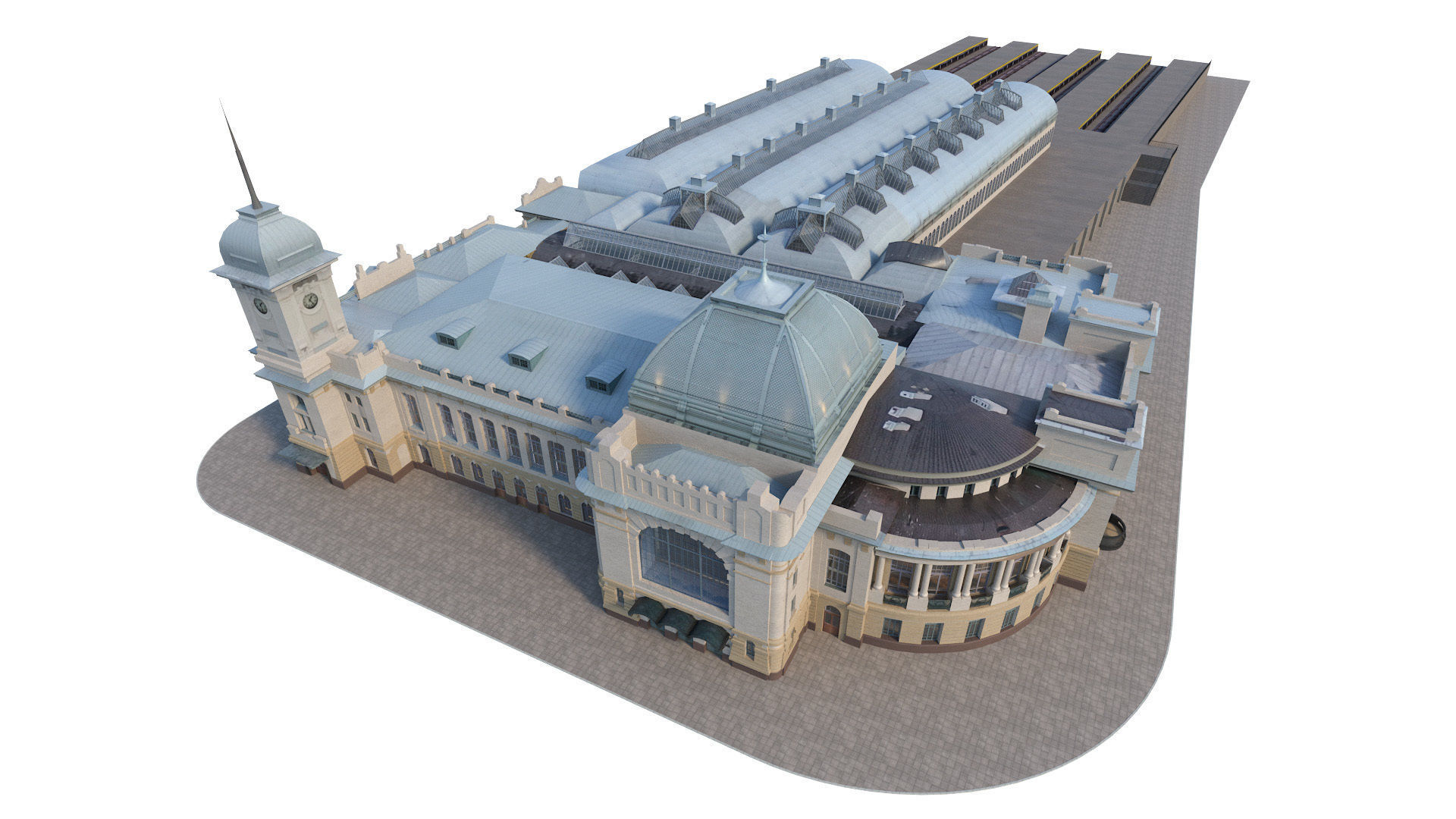 Vitebsk railway station in Sankt Peterburg 3D model_7