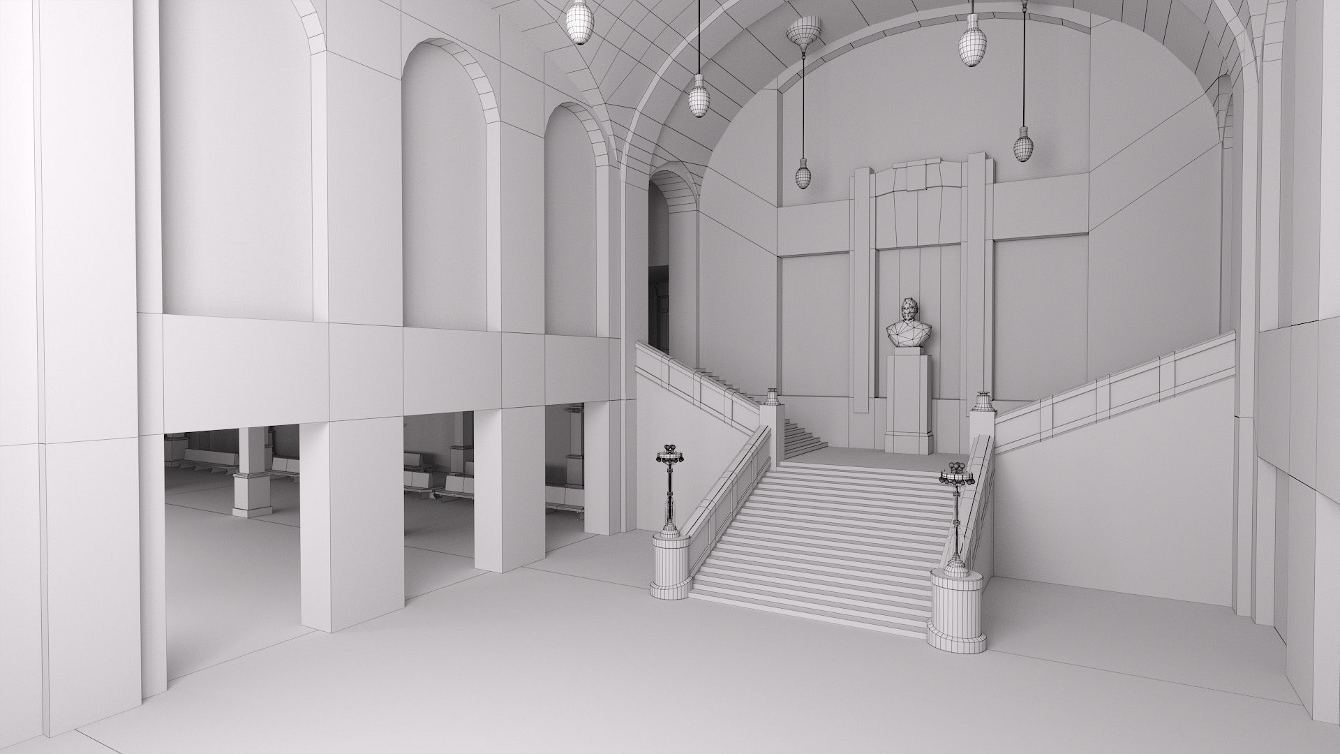 Vitebsk railway station in Sankt Peterburg 3D model_20