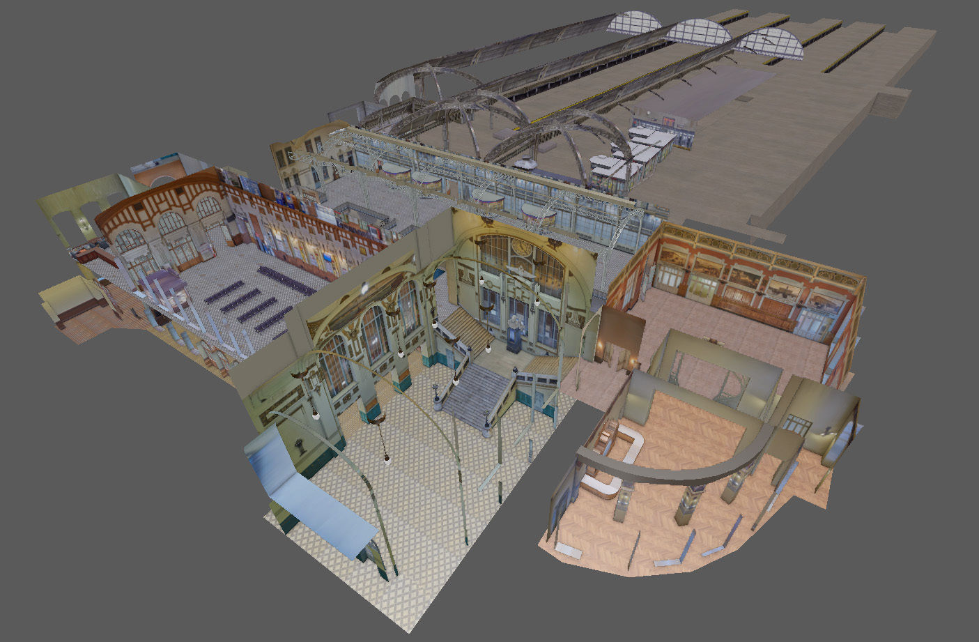 Vitebsk railway station in Sankt Peterburg 3D model_4