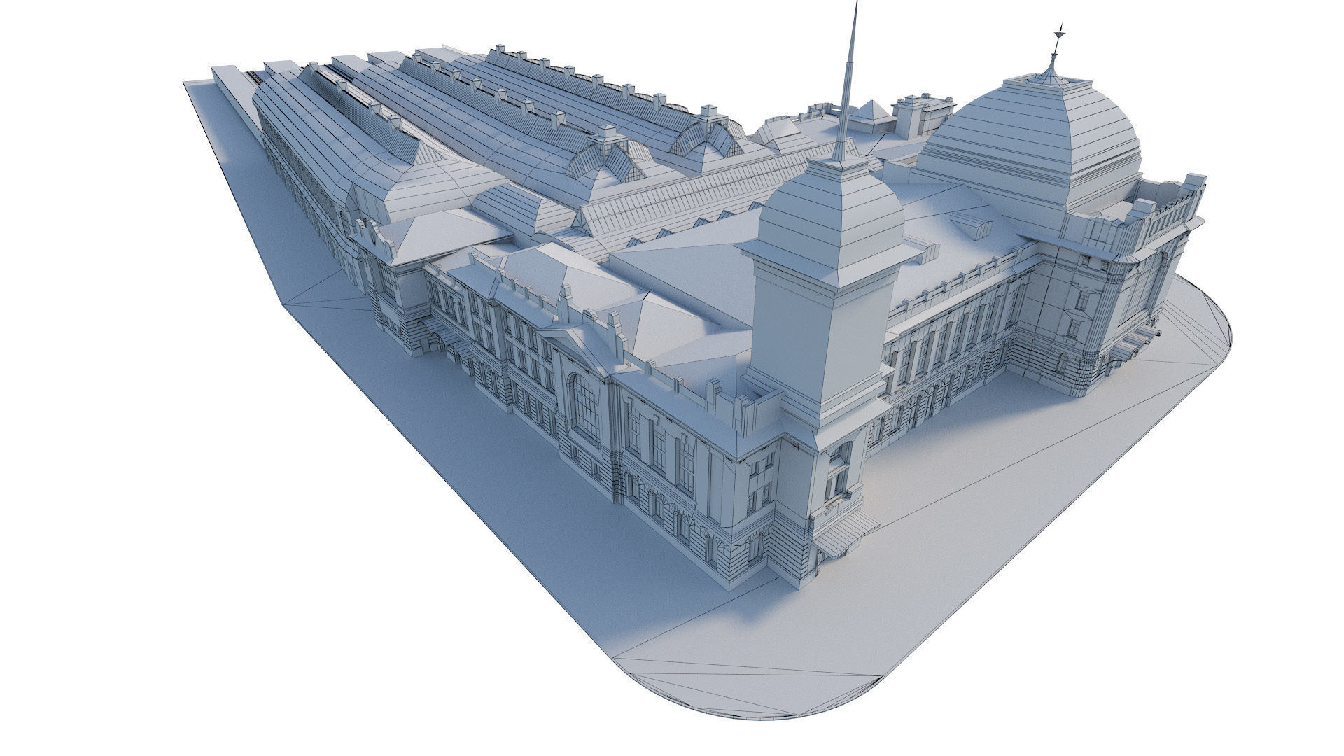 Vitebsk railway station in Sankt Peterburg 3D model_16