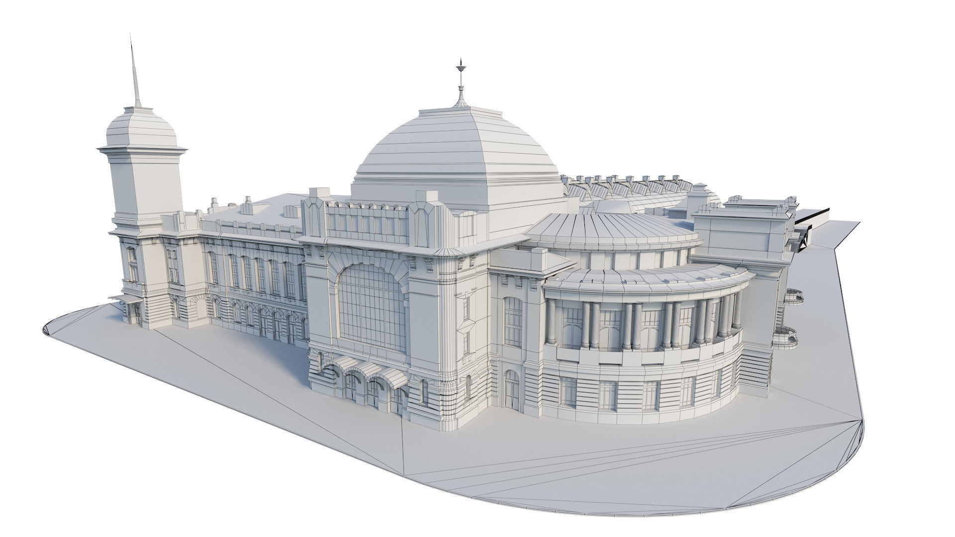 Vitebsk railway station in Sankt Peterburg 3D model_14