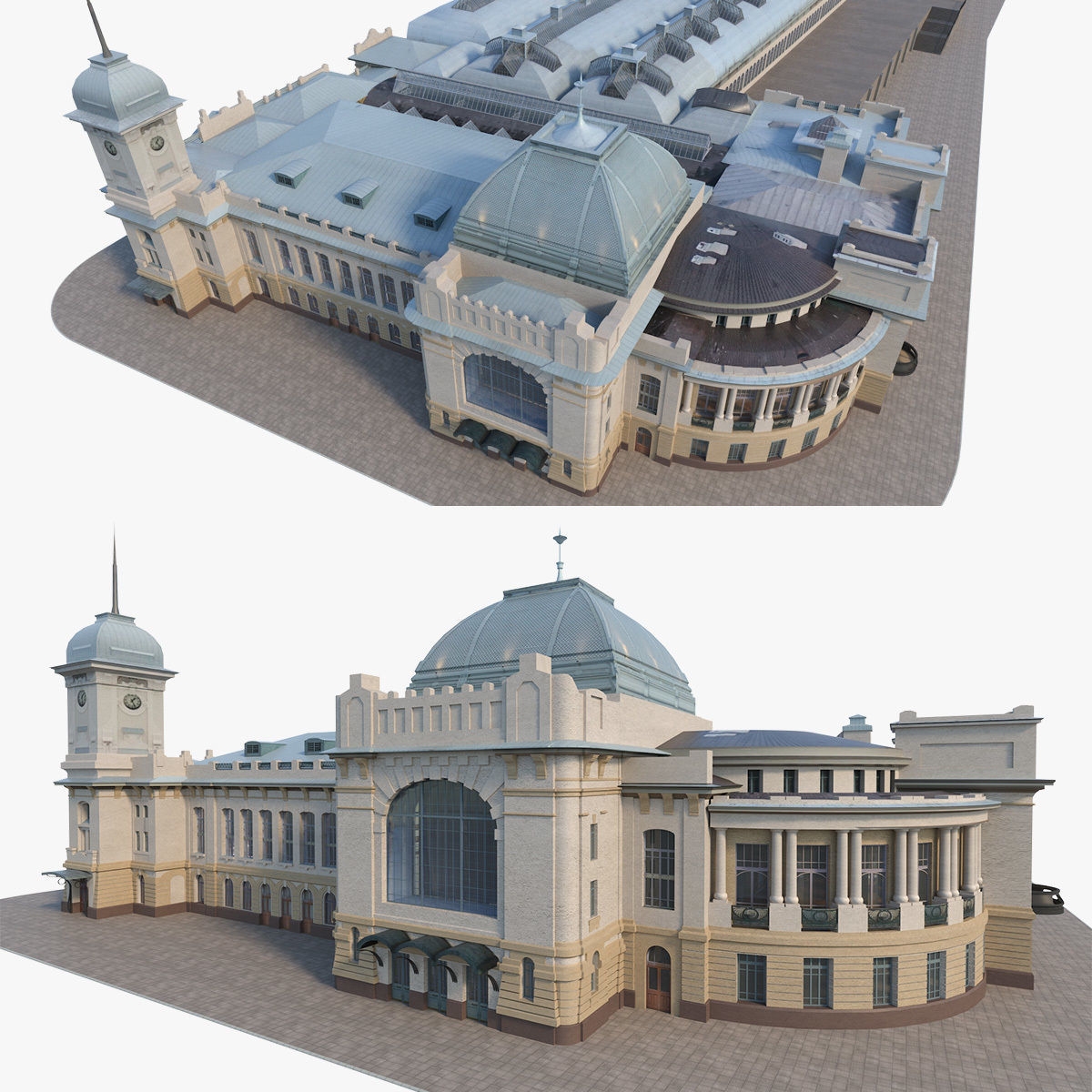 Vitebsk railway station in Sankt Peterburg 3D model_2