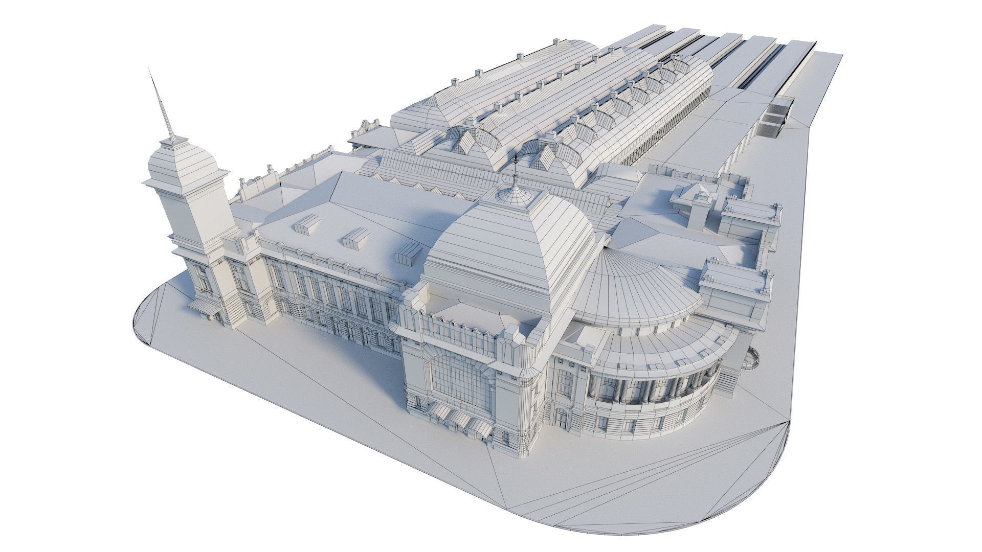 Vitebsk railway station in Sankt Peterburg 3D model_15