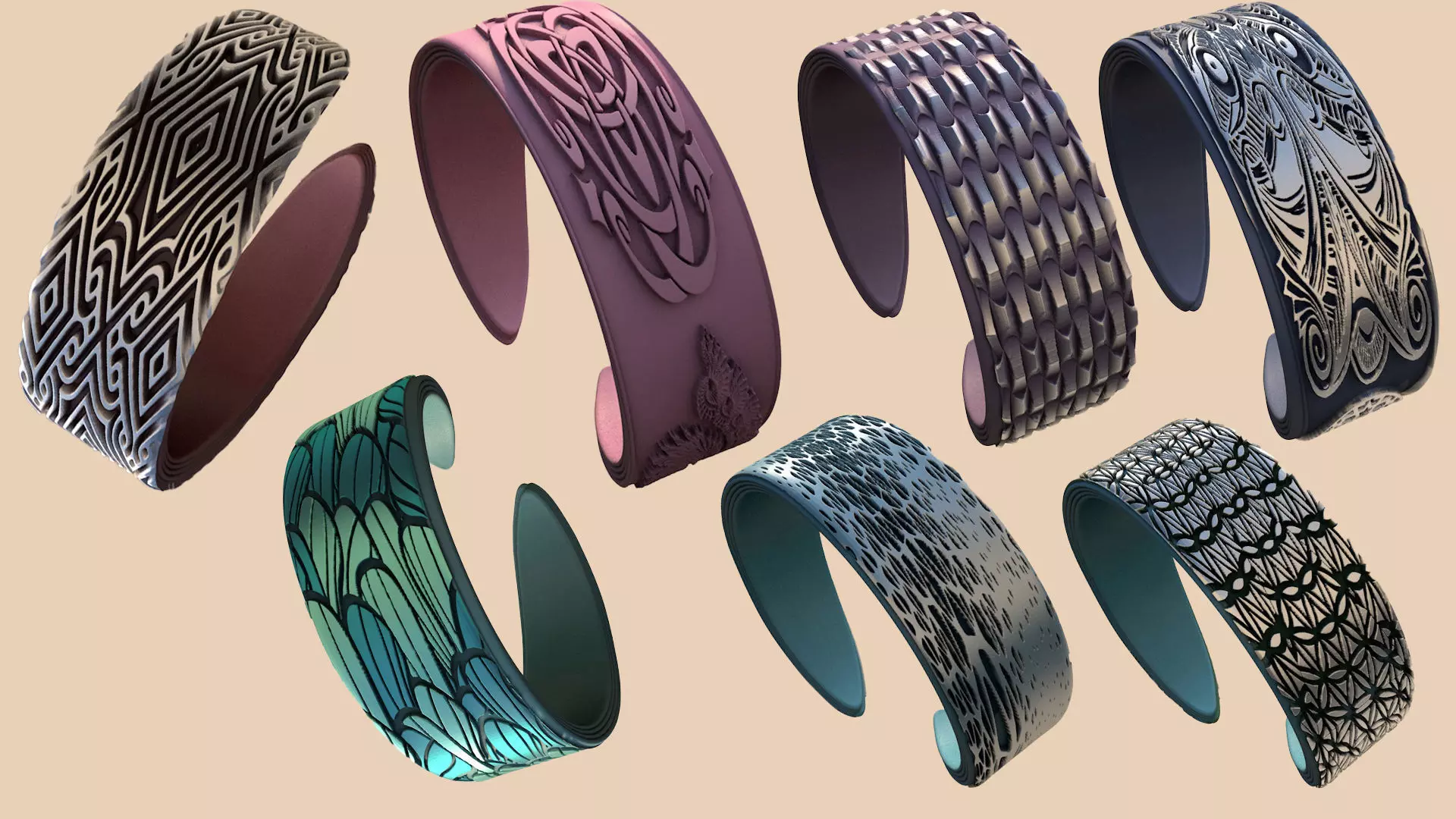 7 bracelets for the price of 2 3D print model