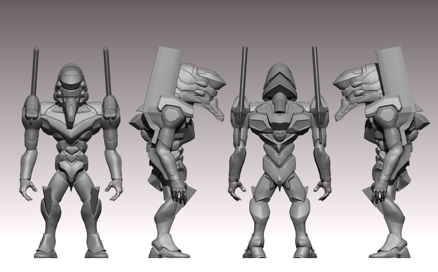 evangelion 02 3D print model_2