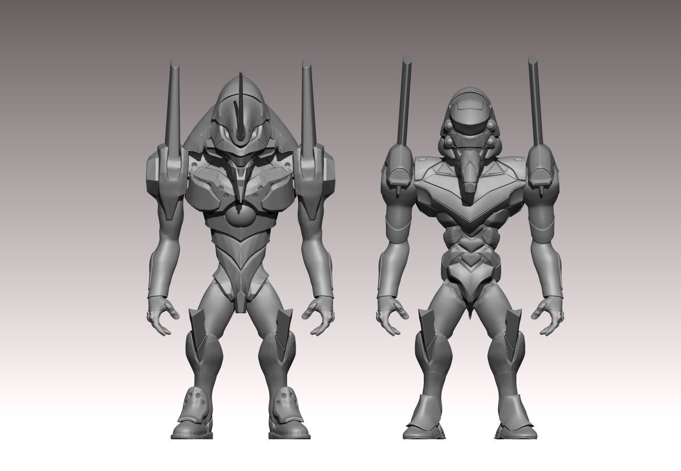 evangelion 02 3D print model_1