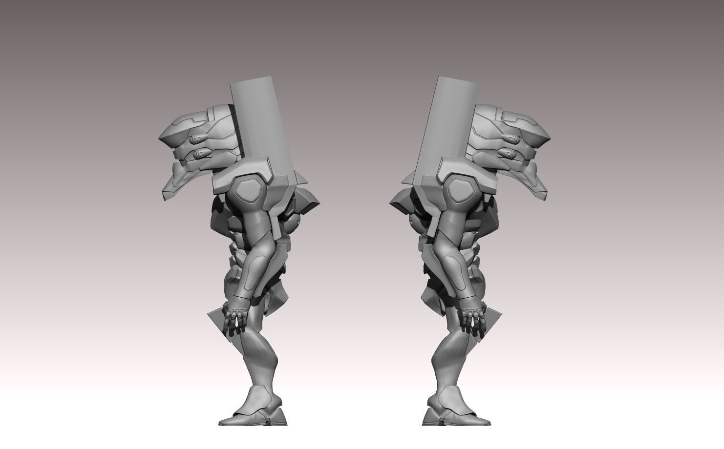 evangelion 02 3D print model_4