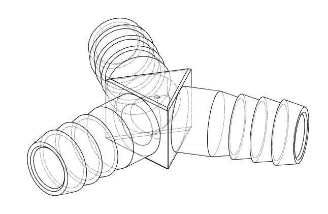 3 Ways Hose Adapter 3D print model_3