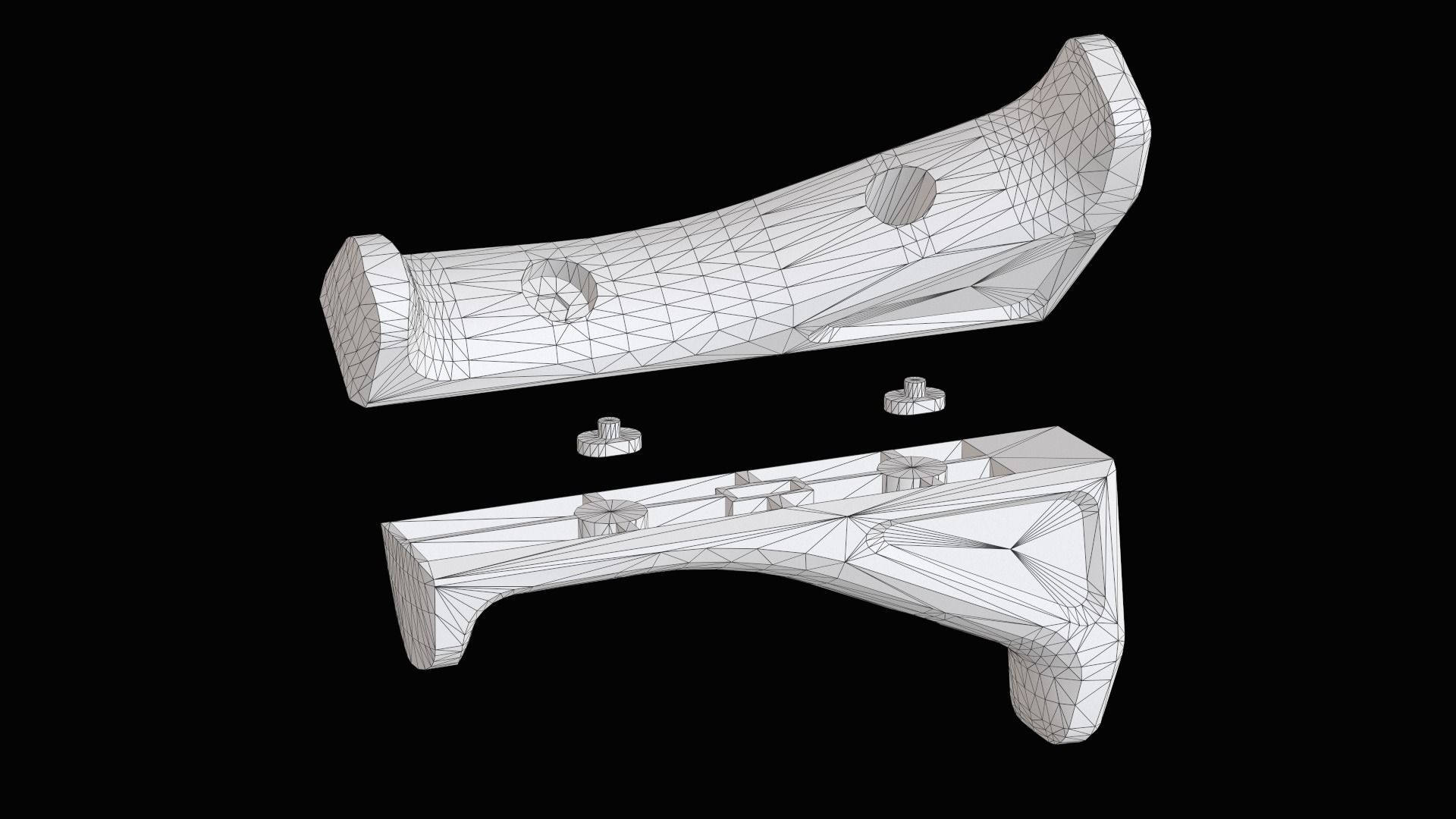 Fore grip Magpul AFG Angled M-Lok System Low-poly 3D model_13