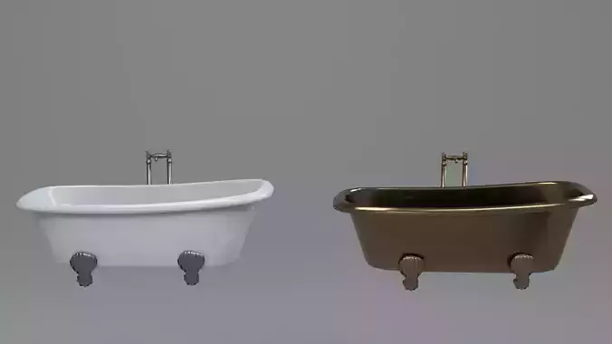Low Poly Bath Tub