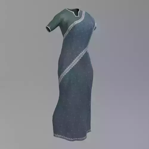 Low Poly Traditional Saree
