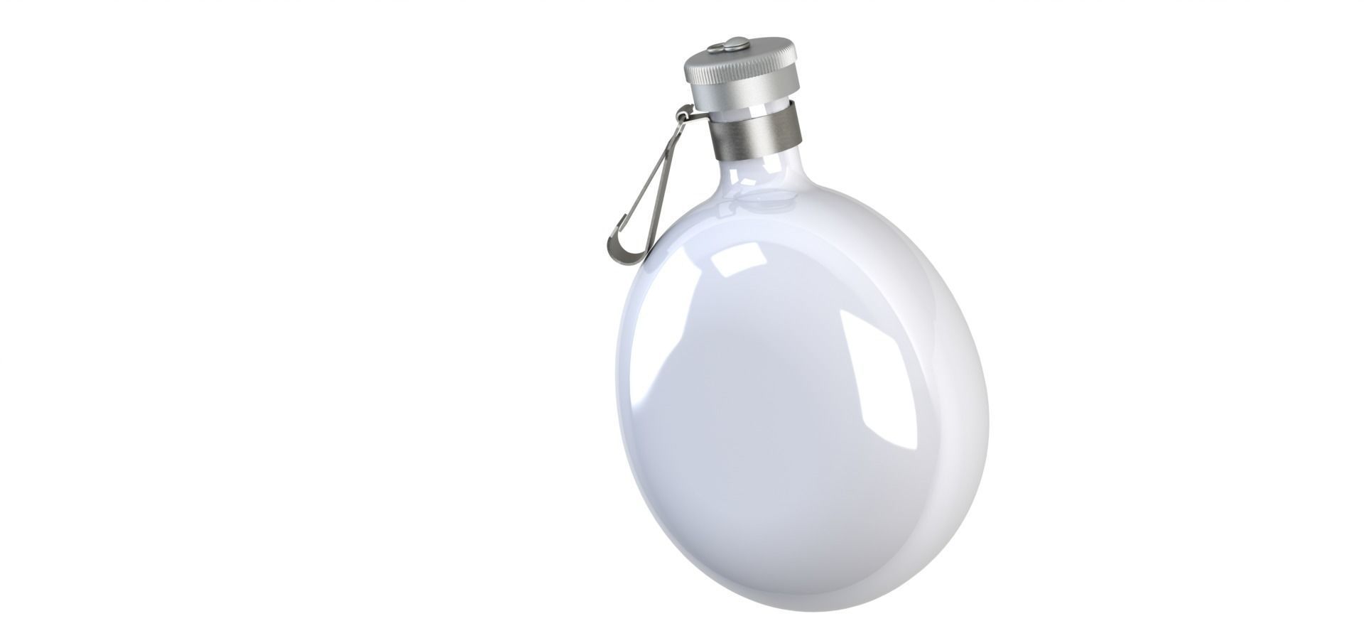 Military metal water bottle 3D model_4