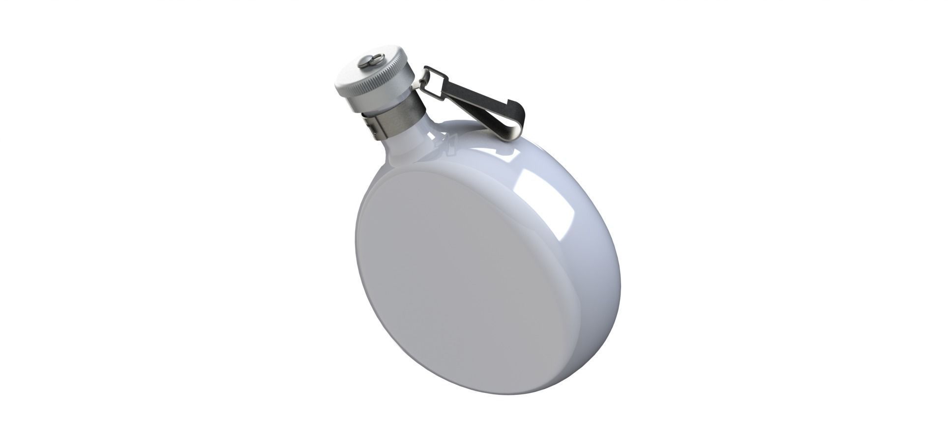 Military metal water bottle 3D model_5