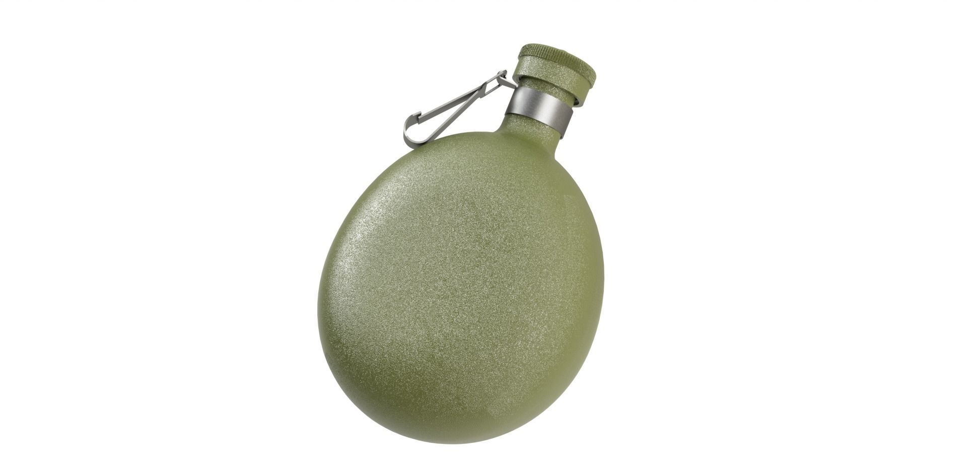 Military metal water bottle 3D model_1