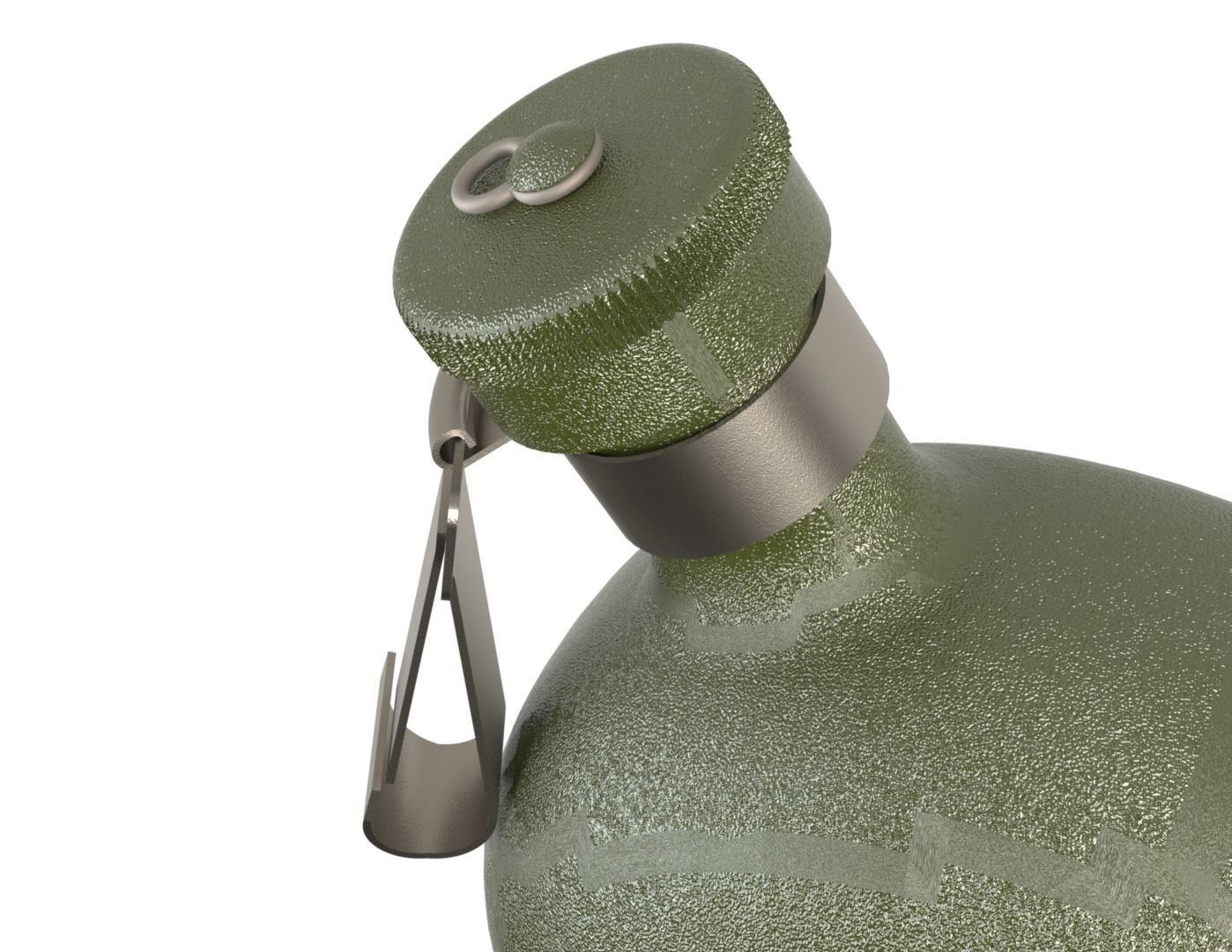 Military metal water bottle 3D model_3