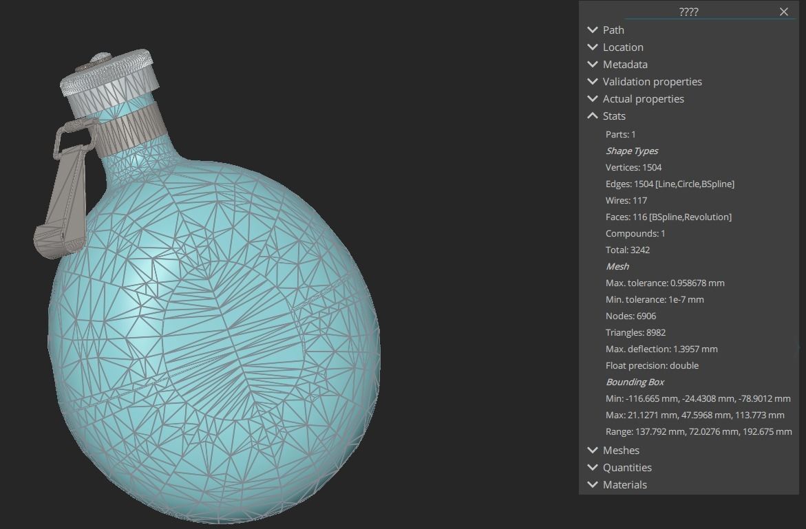 Military metal water bottle 3D model_7