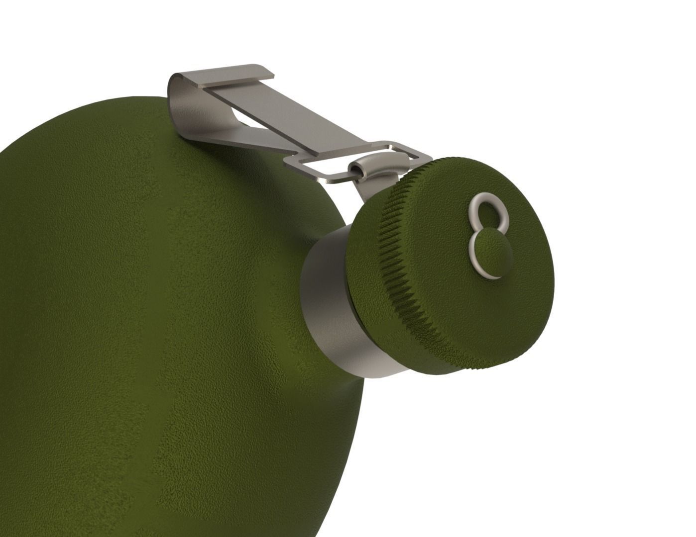 Military metal water bottle 3D model_8