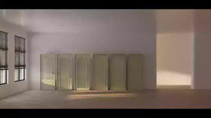 Door Number 1 004 Low-poly 3D model