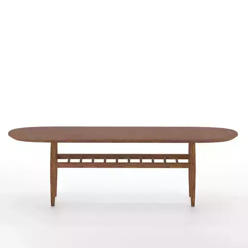 lenia walnut oval coffee table