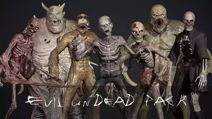 Evil Undead Pack 3D Model Collection