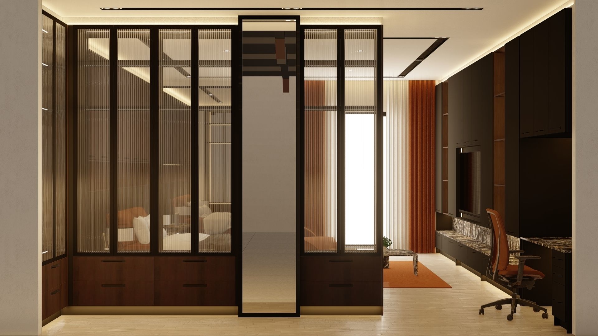 View of Premium Apartment Bedroom 3D model | CGTrader
