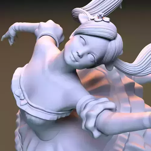 BALLET GIRL IN THE WOODS DIORAMA 3D print model