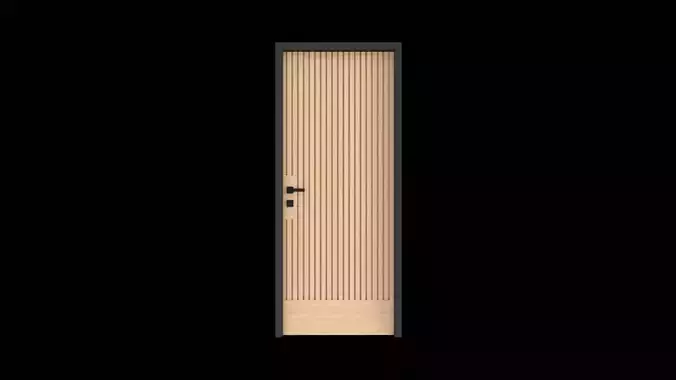 Sustainable Wood Grooved Panel Door