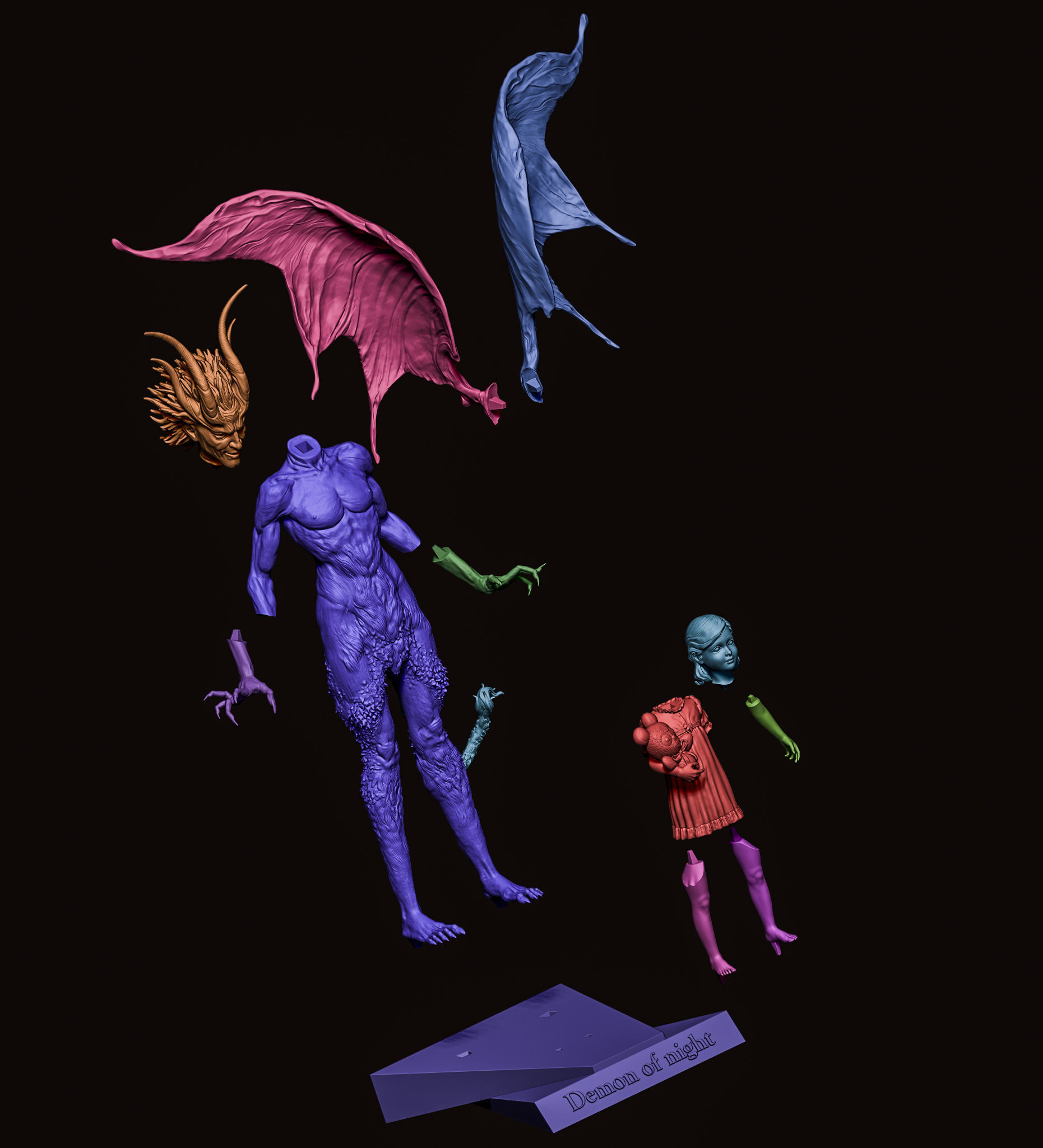 Demon of Night 3D print model_11