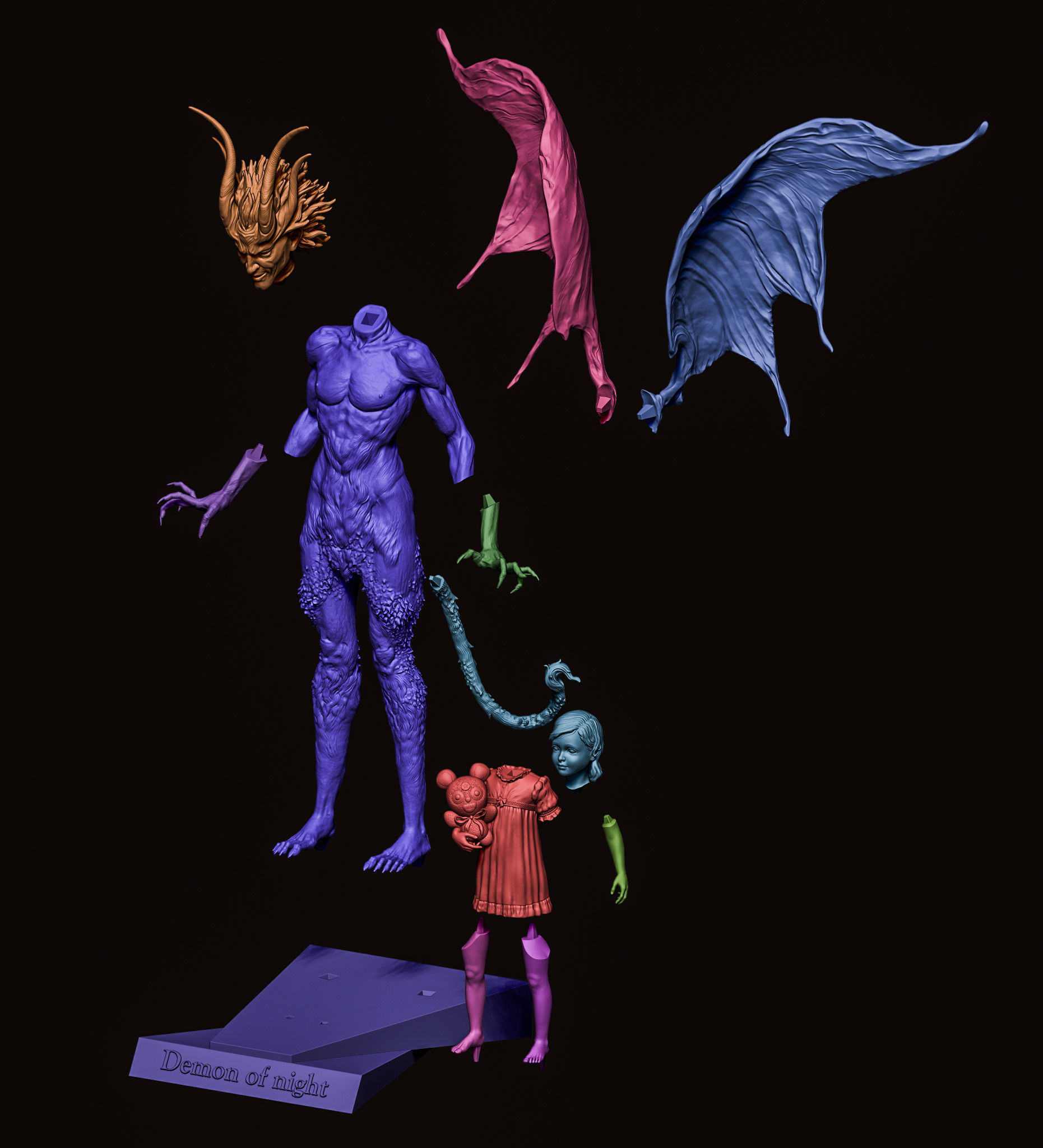 Demon of Night 3D print model_10